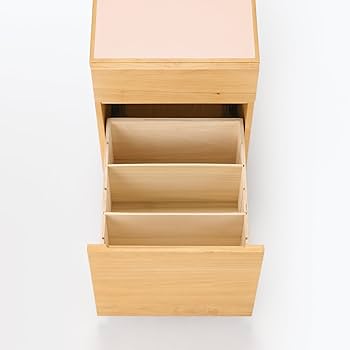 Amazon.co.jp: 無印良品 木製デスクキャビネット ピンク 幅39×奥行48